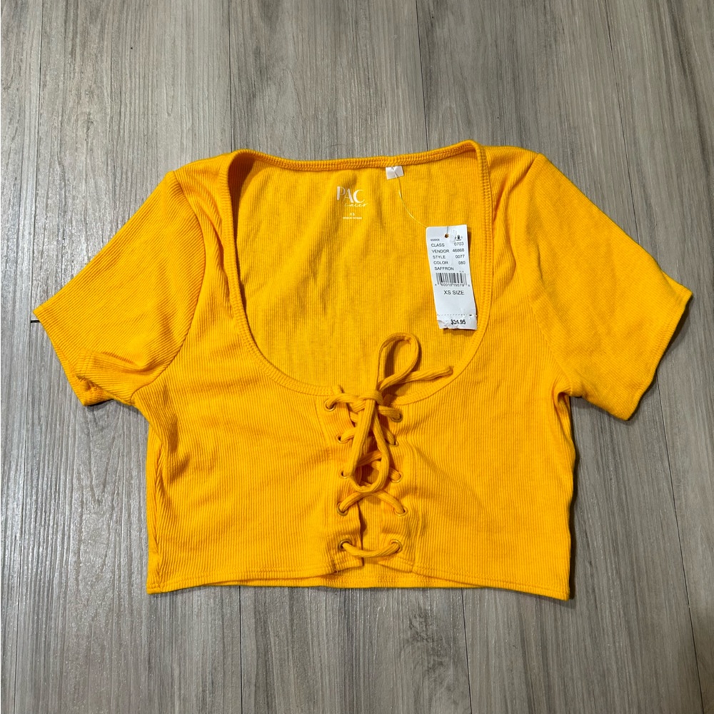 PacSun Yellow Crop Top X-Small